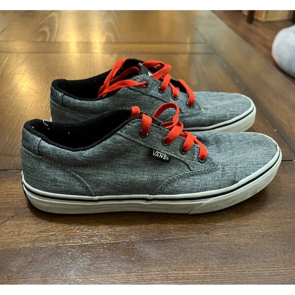 Vans Grey Lace Up Sneakers Era Classic Style Youth Size 6 - Picture 2 of 9